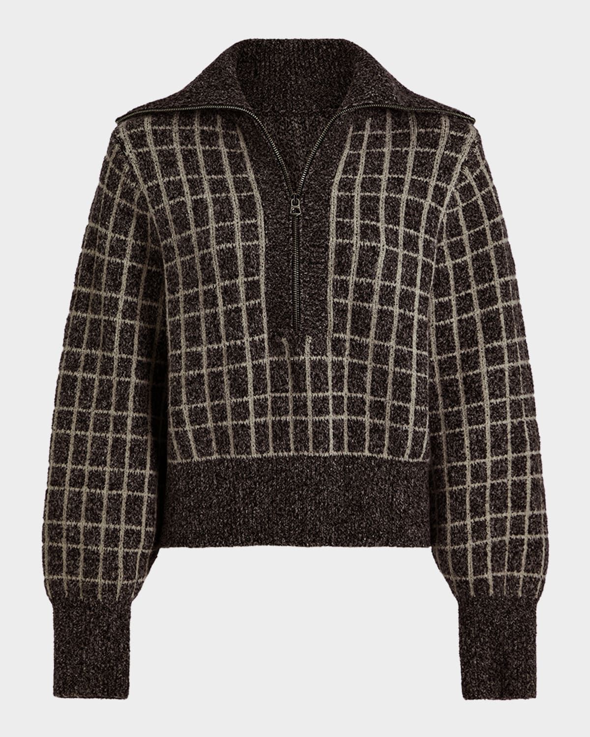 Furley Checkered Boucle Pullover