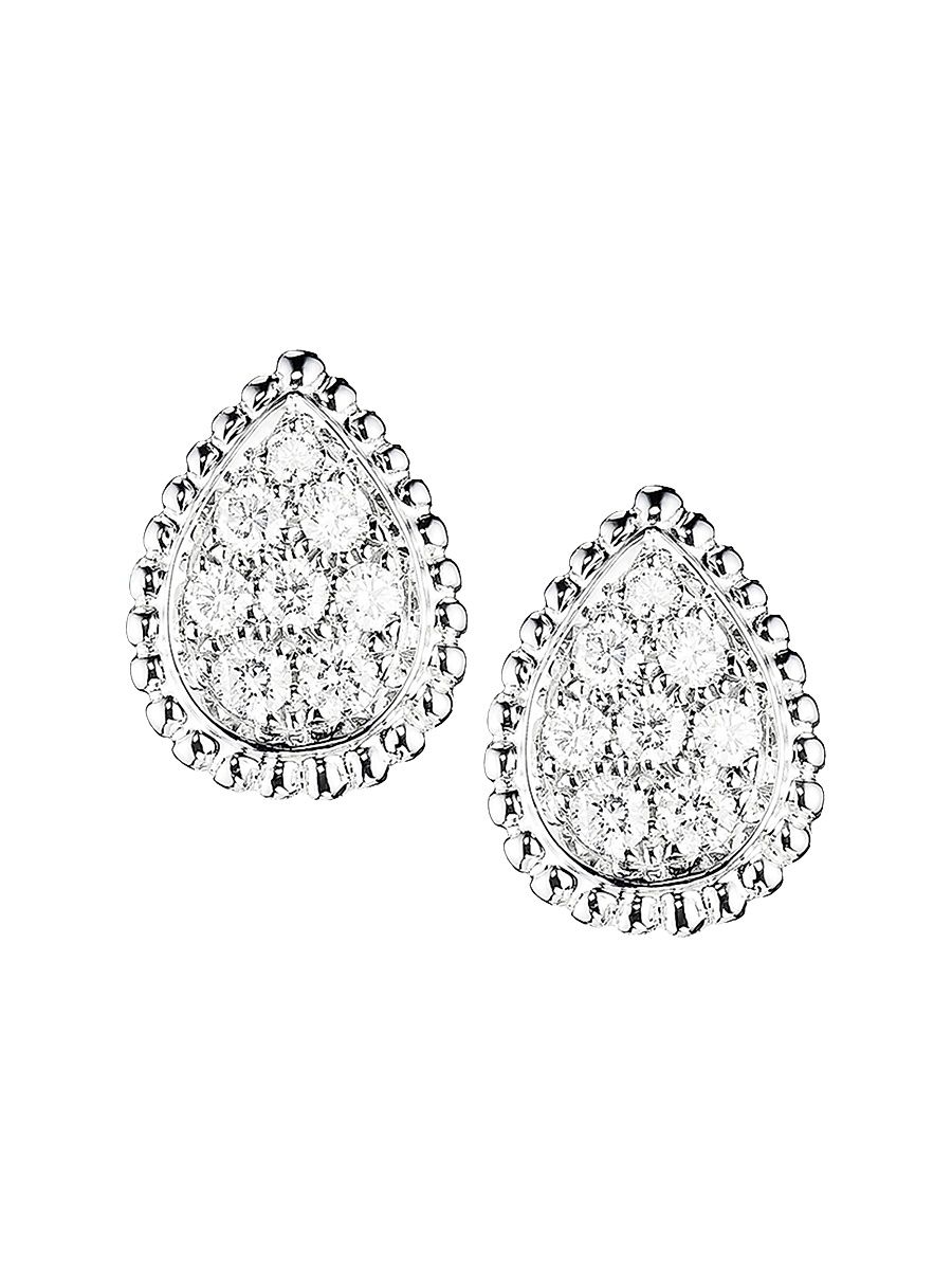 Women's Serpent Bohème 18K White Gold & Diamond Stud Earrings - White Gold