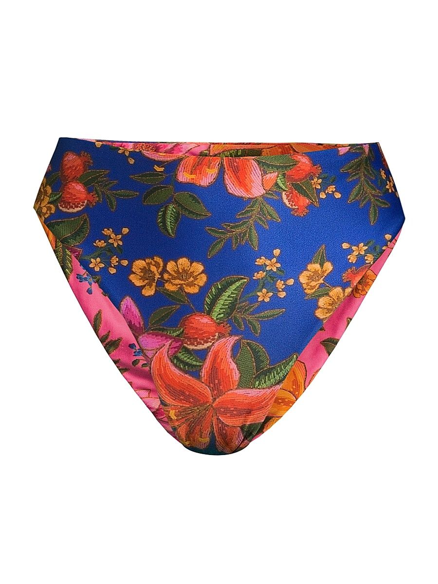 Women's Summer Fruit High-Waisted Bikini Bottom - Size XL