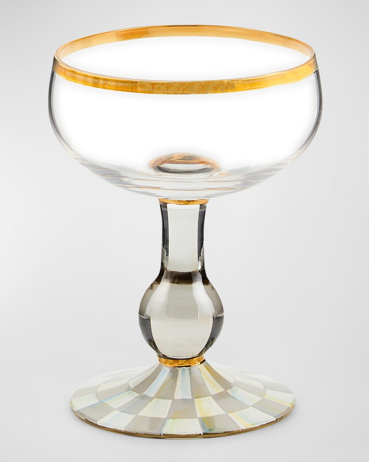 Sterling Check Coupe Glass