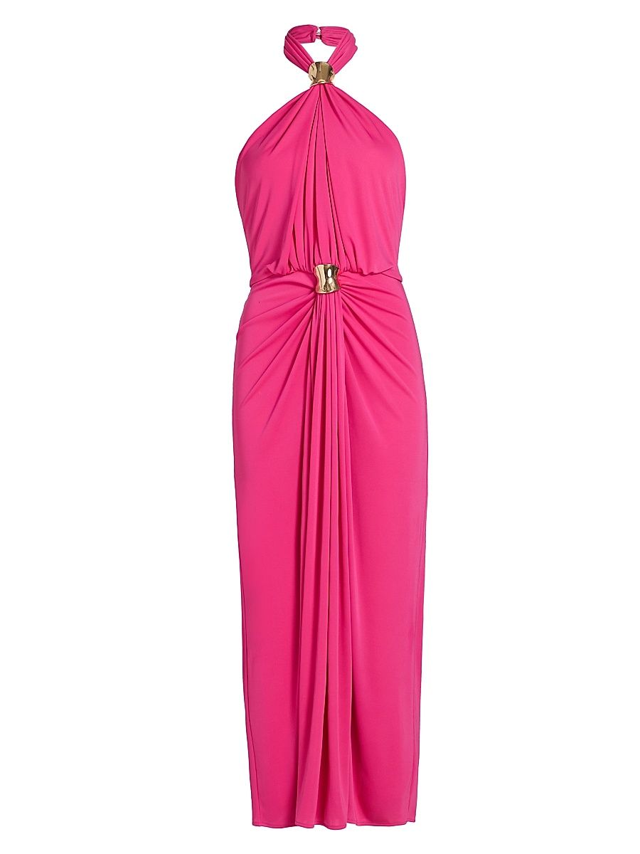 Women's Bangle Kaily Halterneck Midi-Dress - Beetroot Purple - Size 14