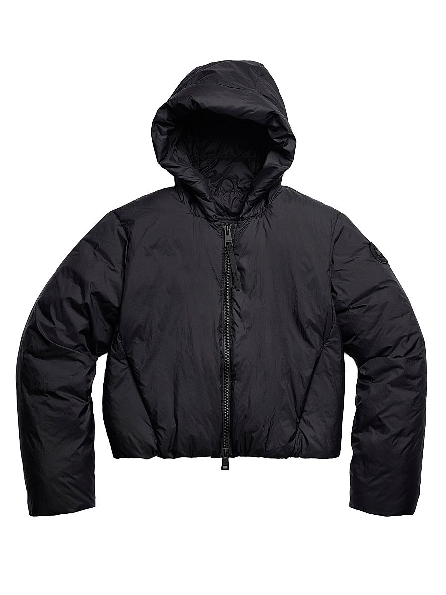 Women's Elba Hooded Puffer Jacket - Black Noir - Size XS