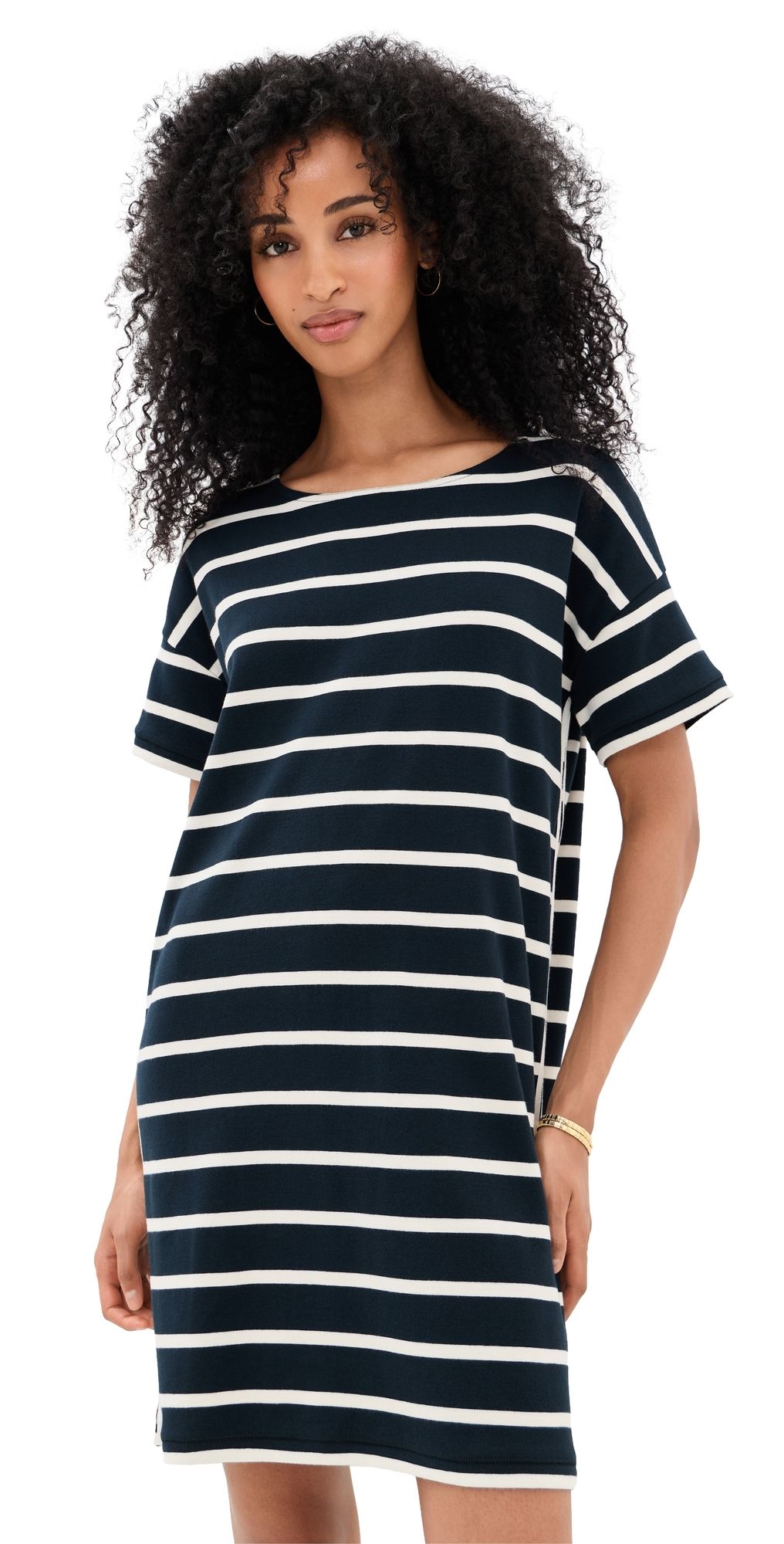 La Ligne Breton Dress Navy/Ecru XL