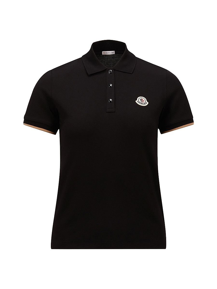 Women's Polo Shirt in Cotton Piquet - Black - Size Medium