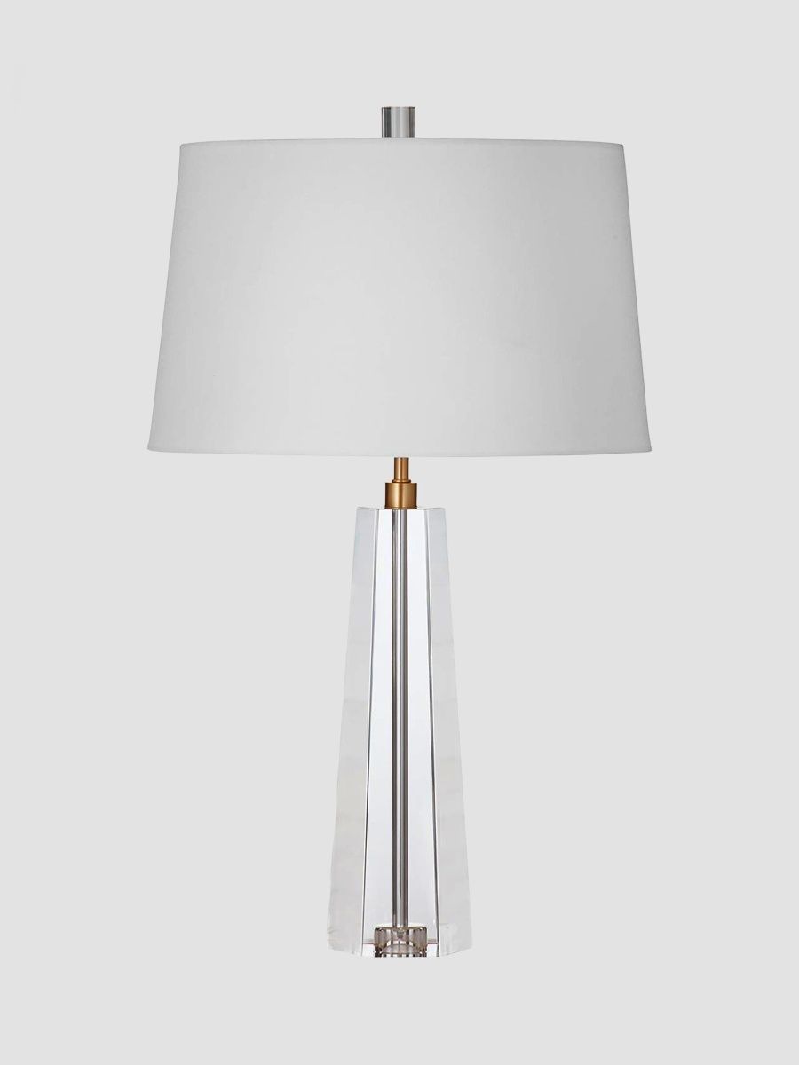 Frome 26" Crystal Table Lamp - White Gold