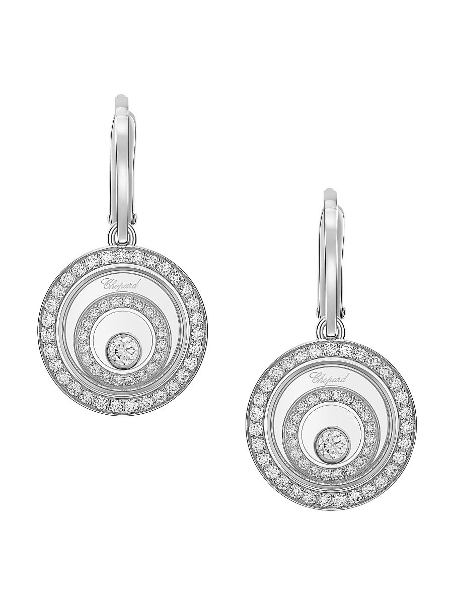 Women's Happy Spirit 18K White Gold & Diamond Earrings - White Gold
