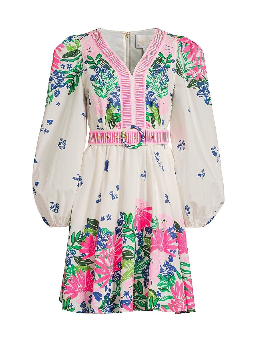 Women's Chyanna Floral Cotton Belted Minidress - Multi Endless Summers - Size 14