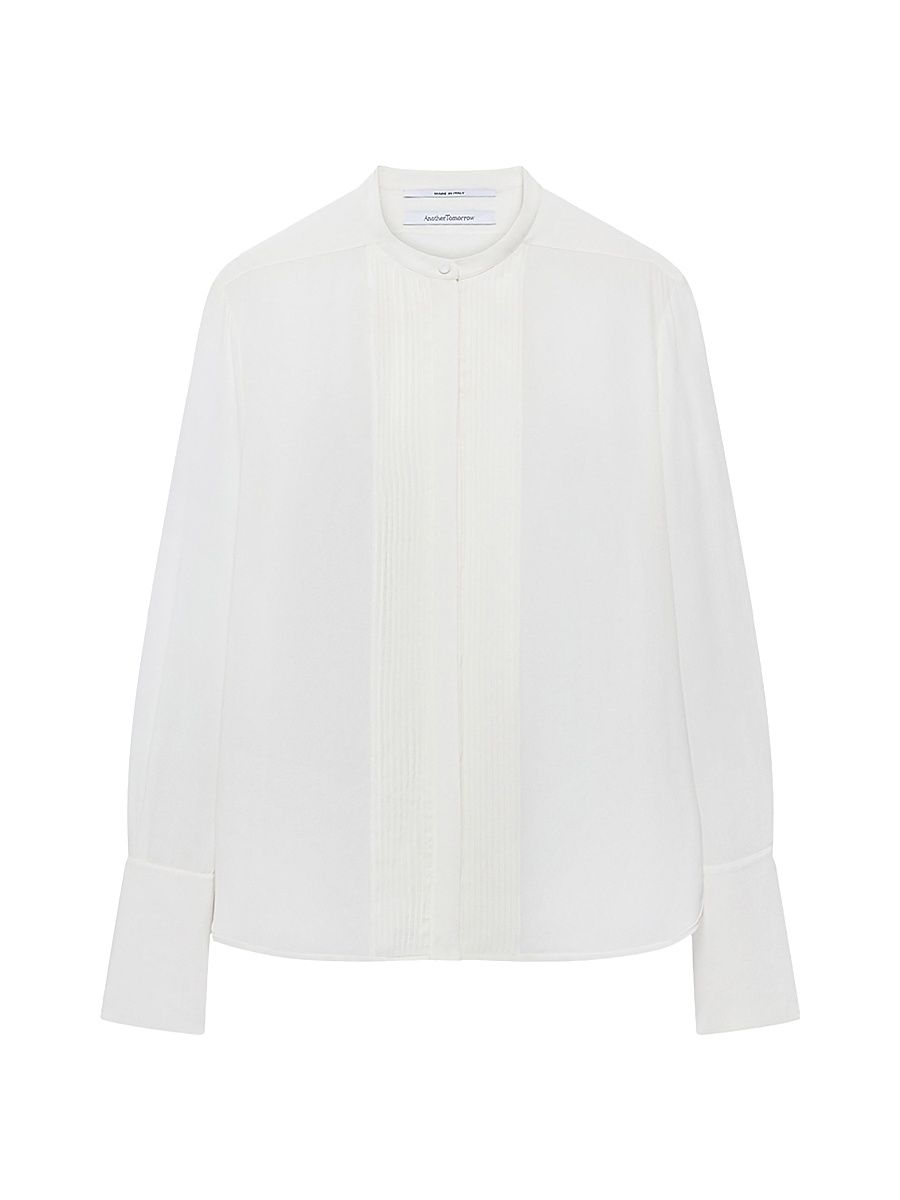Women's Tuxedo Shirt - Off White - Size 12