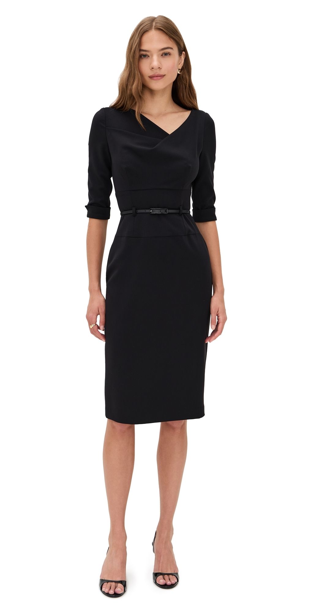 Black Halo 3/4 Sleeve Jackie O Dress Cobalt 6