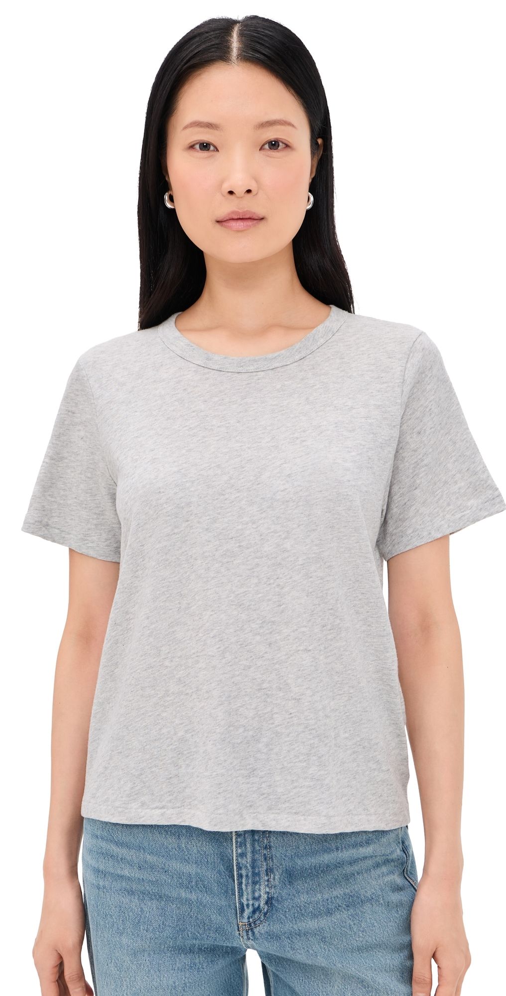 Faherty Sunwashed Essential Tee Dune Grey Heather XS