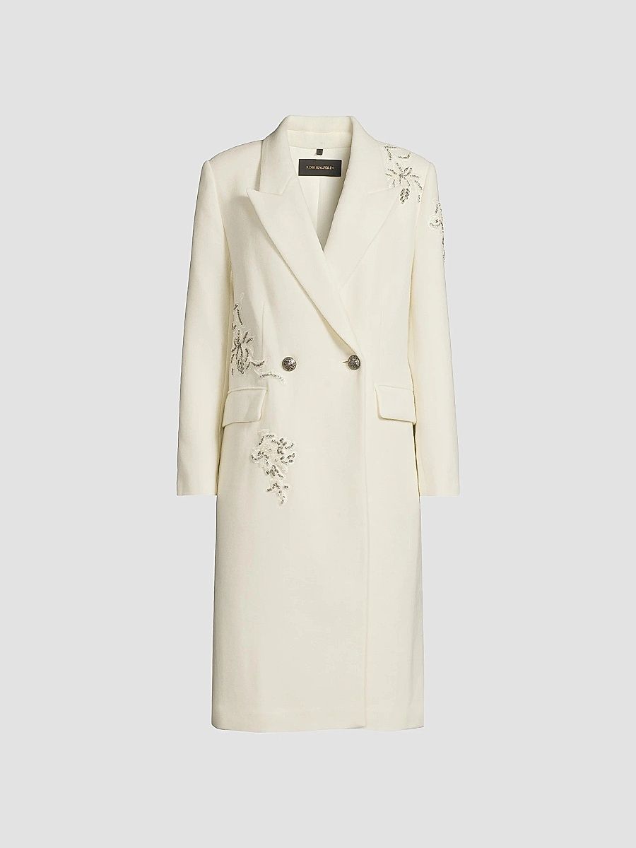 Kobi Halperin Women's Mayer Double-Faced Wool Double-Breasted Coat - Ivory - Size Medium