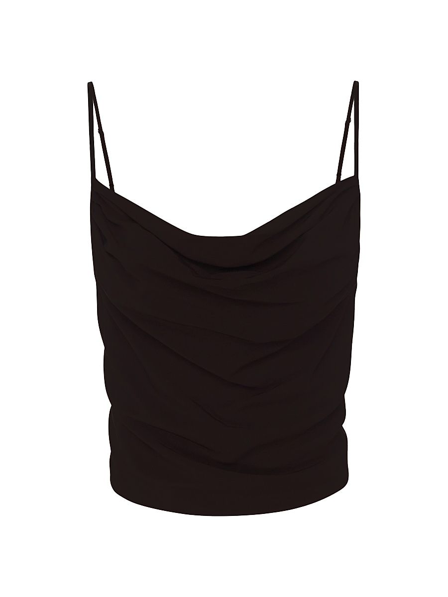 Women's Chiffon Bias-Cut Camisole - Black - Size XS