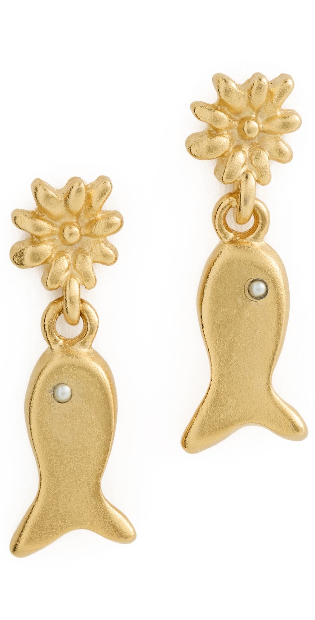 Brinker + Eliza Lucky Catch Earrings Gold One Size