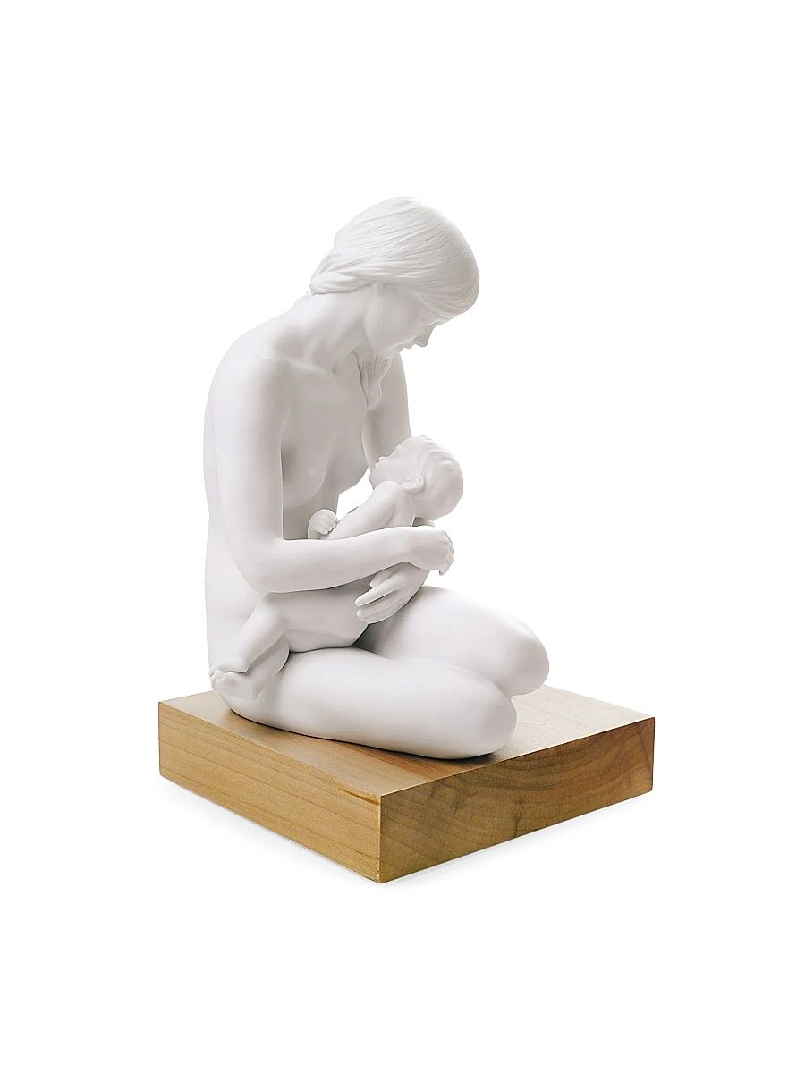 A Nurturing Bond Mother Porcelain Figure - White