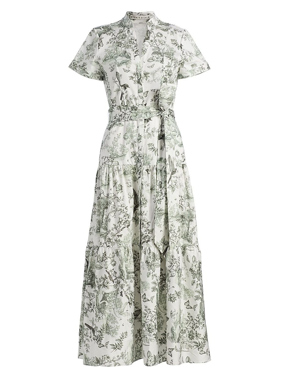Women's Lucy Printed Midi-Shirtdress - Daybreak - Size 14