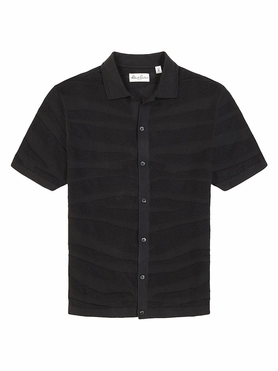 Men's Penlyn Short-Sleeve Shirt - Black - Size Small