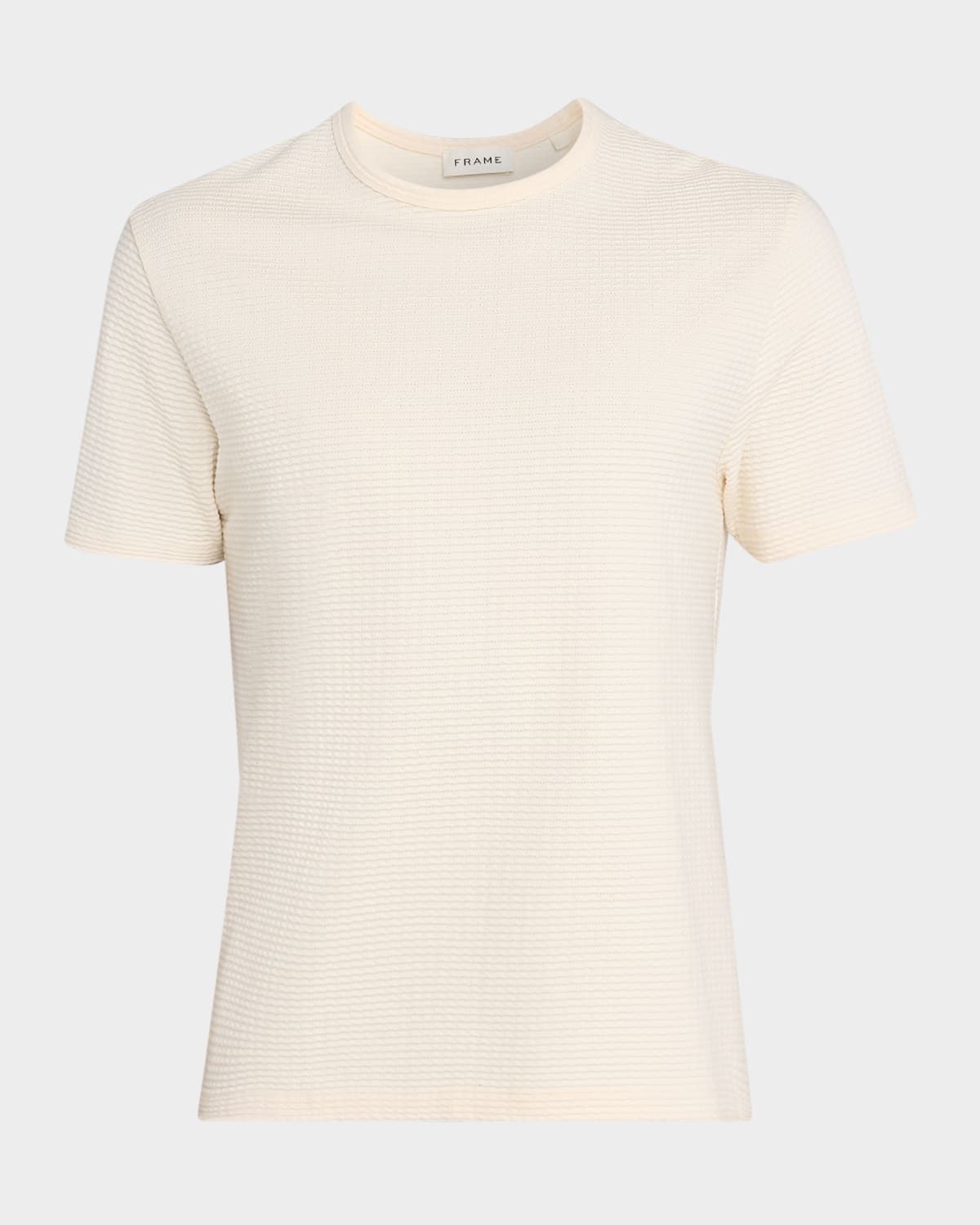 Men & apos;s Cotton Jacquard Crewneck T-Shirt
