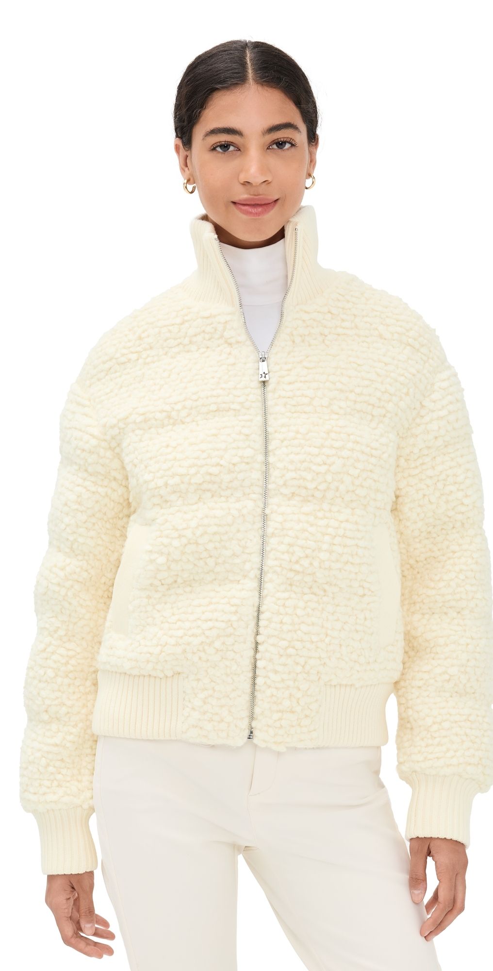 Perfect Moment Apres Padded Bomber Jacket Snow White S