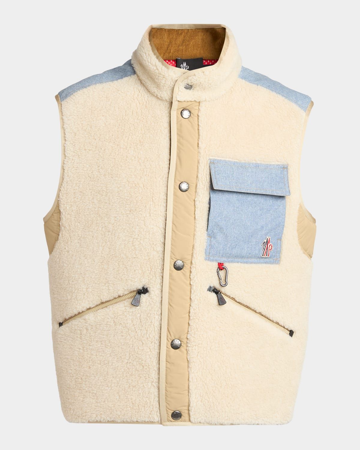 Men & apos;s Teddy & Denim Utility Vest