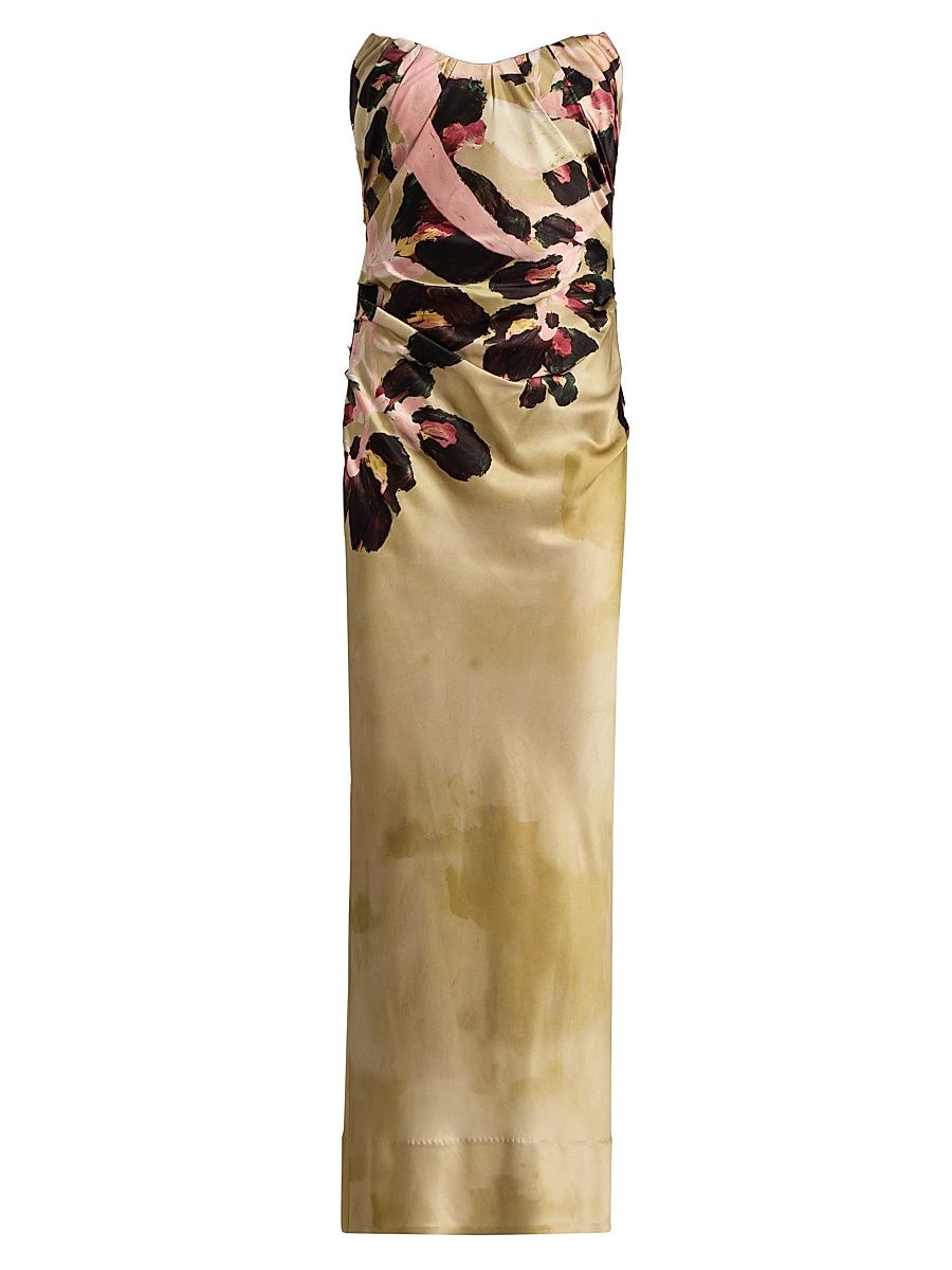 Women's Bowers Floral Satin Maxi Dress - Dusk Bulbs - Size 10