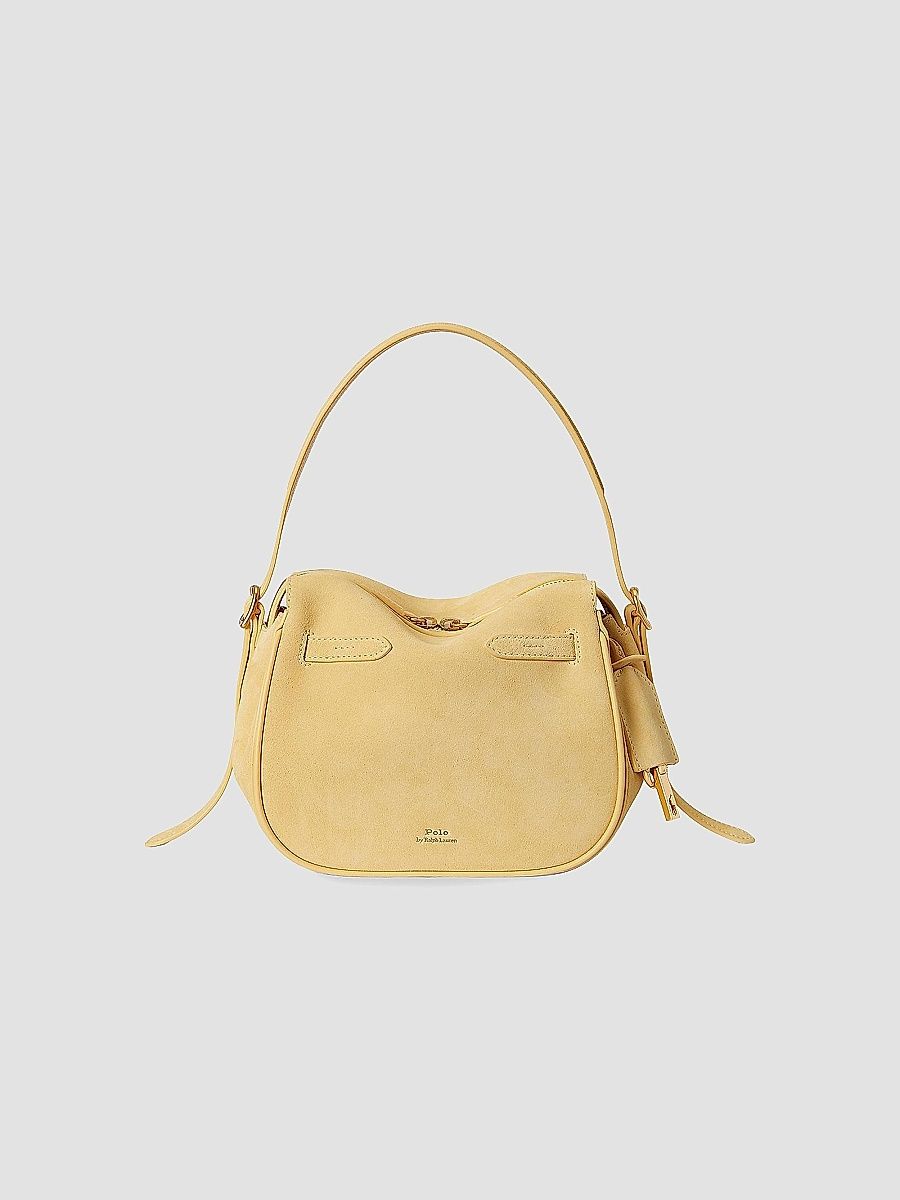 Polo Ralph Lauren Women's Polo ID Mini Suede Satchel - Lemon Meringue