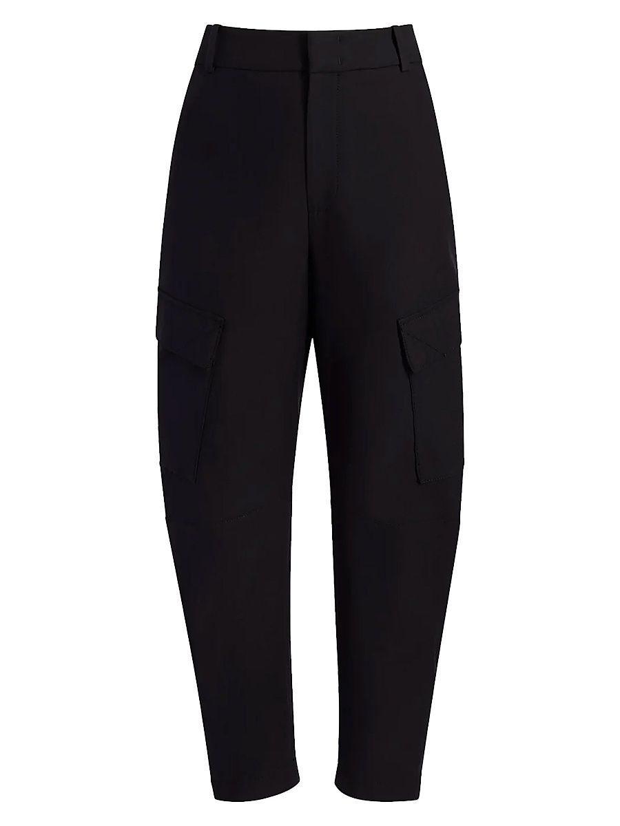 Women's Curved Cargo Pants - Black - Size 14