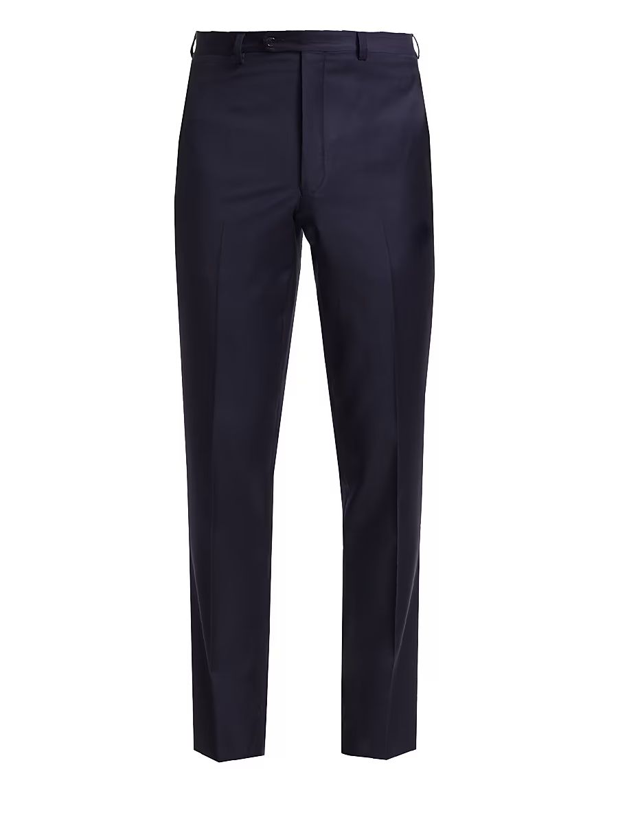 Men's COLLECTION Wool Trousers - True Navy - Size 42