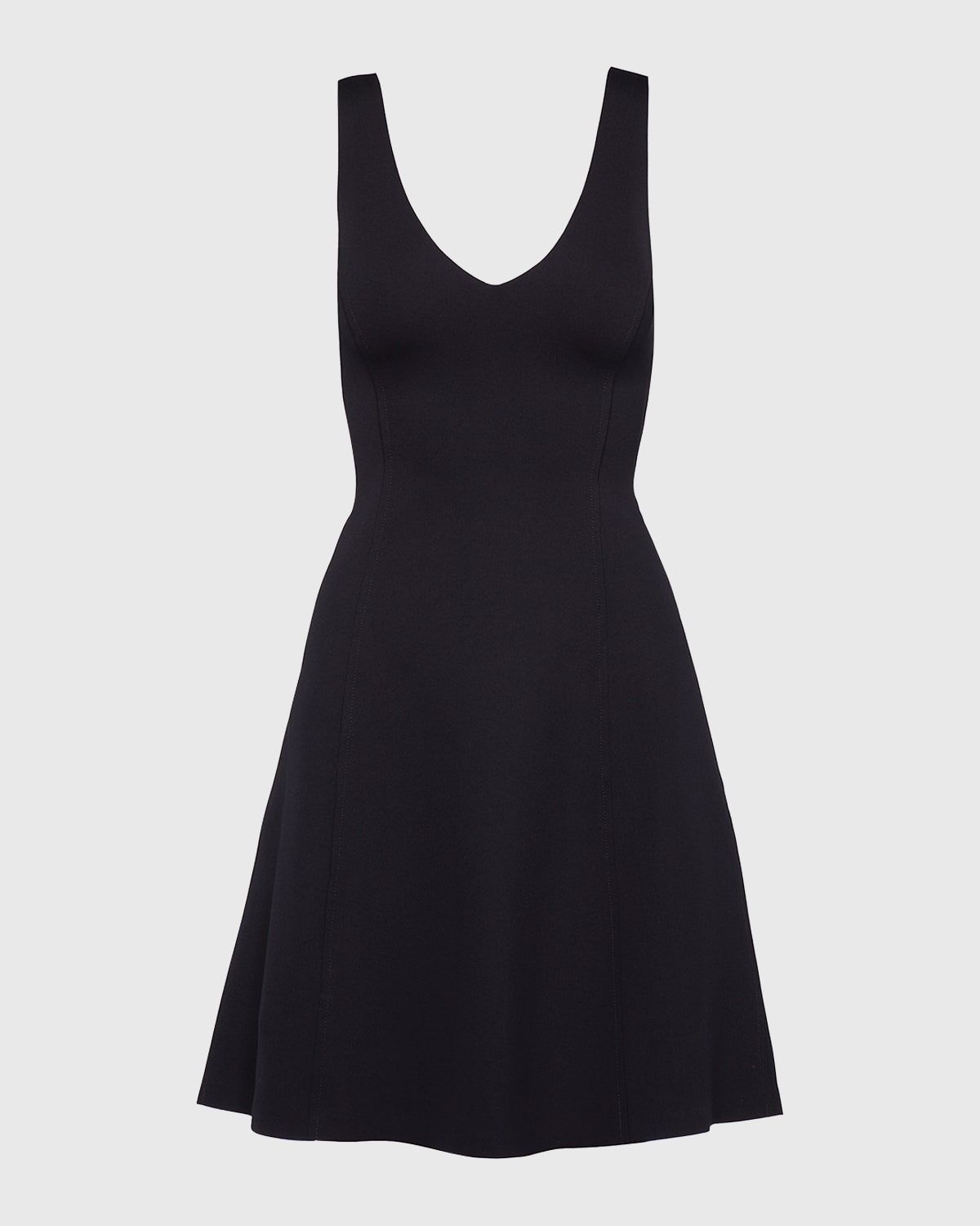 Founder Neoprene Sleeveless V-Neck Mini Dress