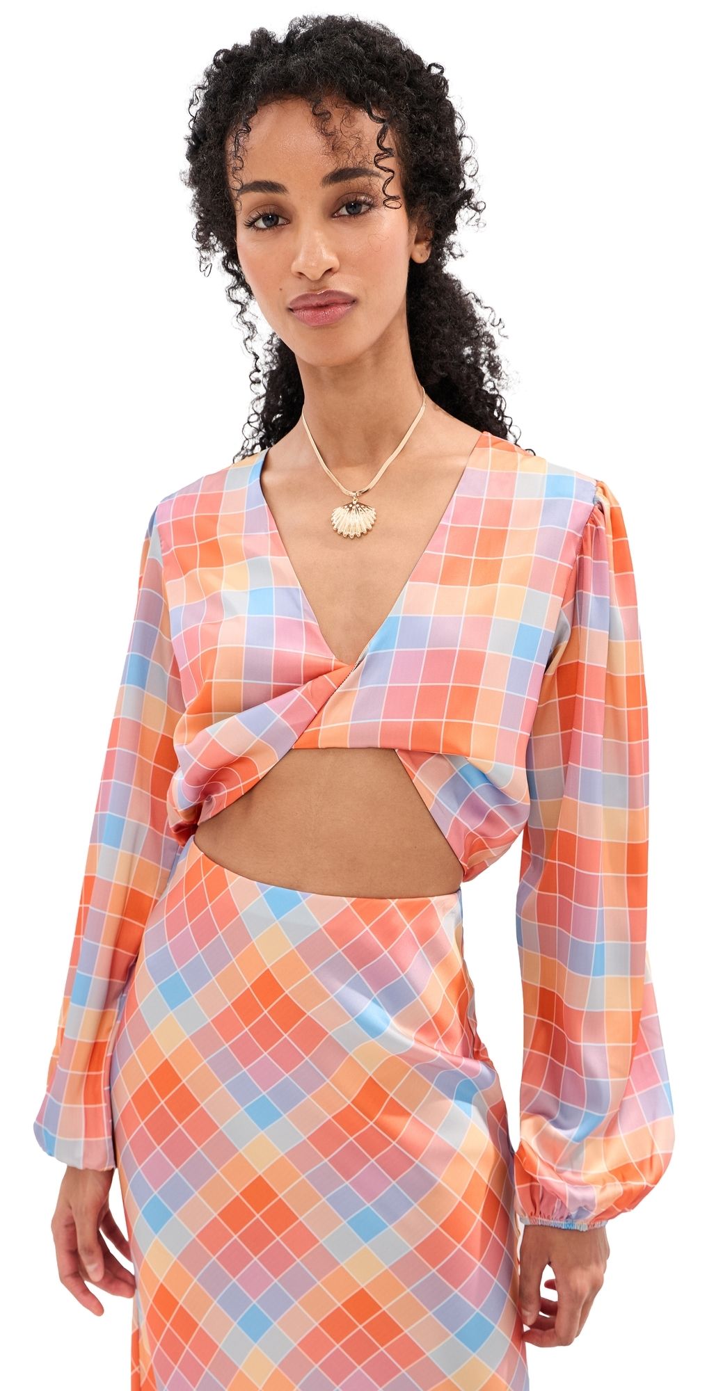 Madelynne Willow Top Multi Plaid XXL