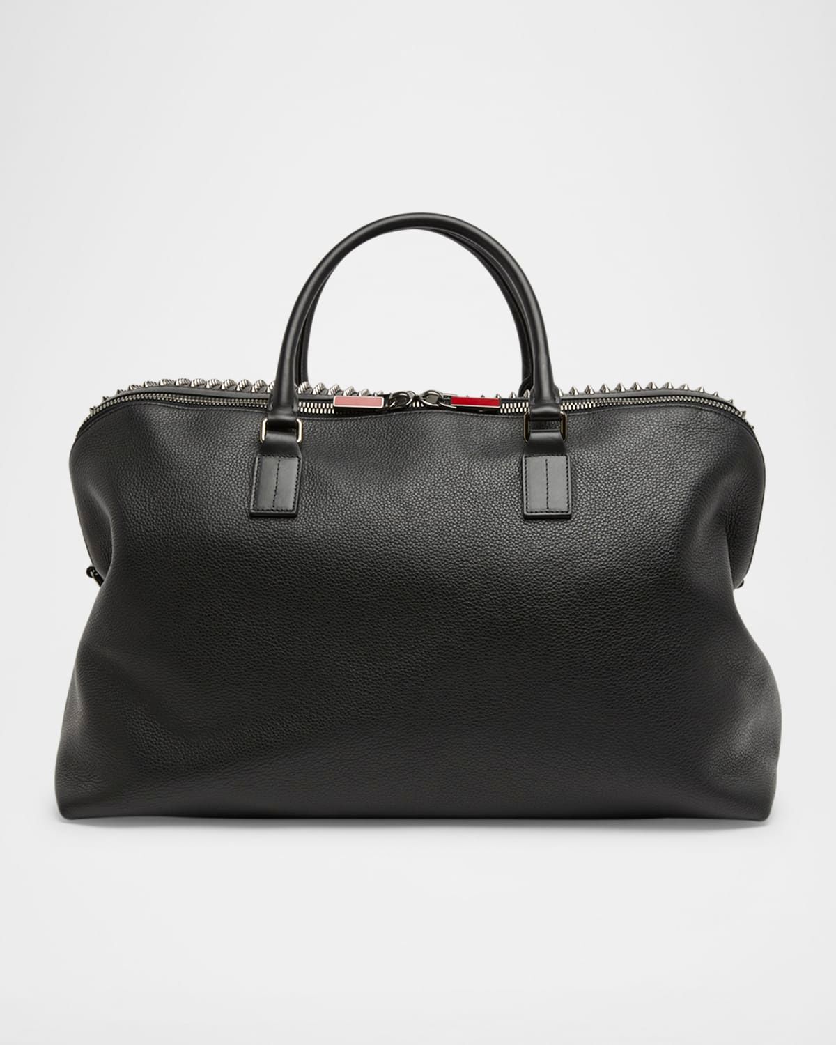 Men & apos;s Funky Leather Empire Spikes Weekender Bag