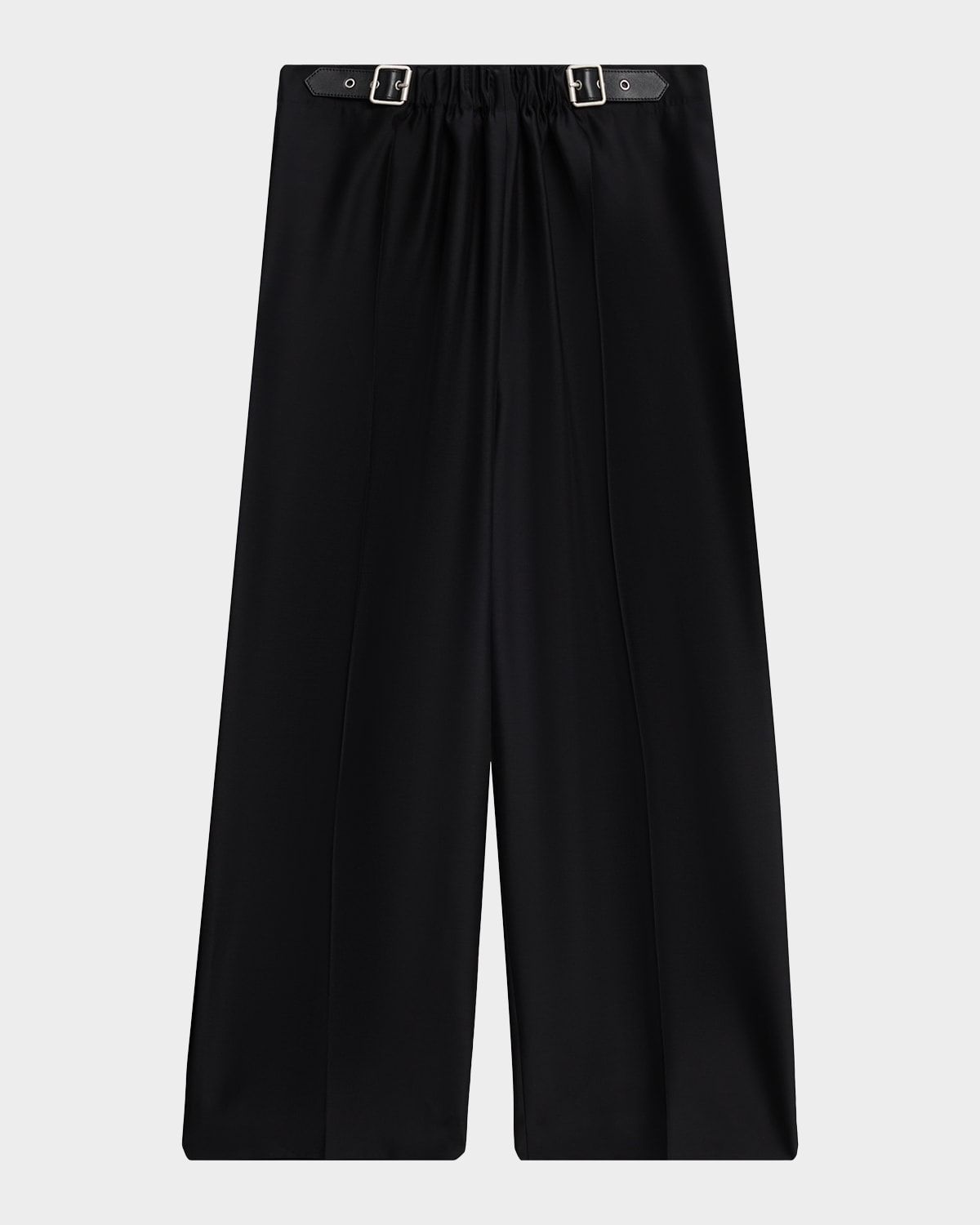 Belt Cinched Wide-Leg Trousers