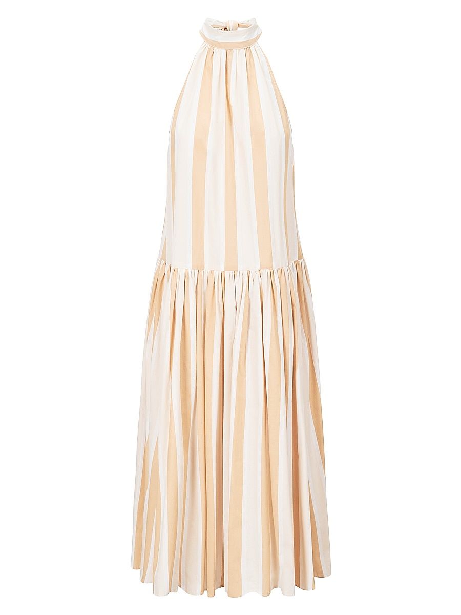 Women's Marlowe Striped Dress - Sand Stripe - Size Large