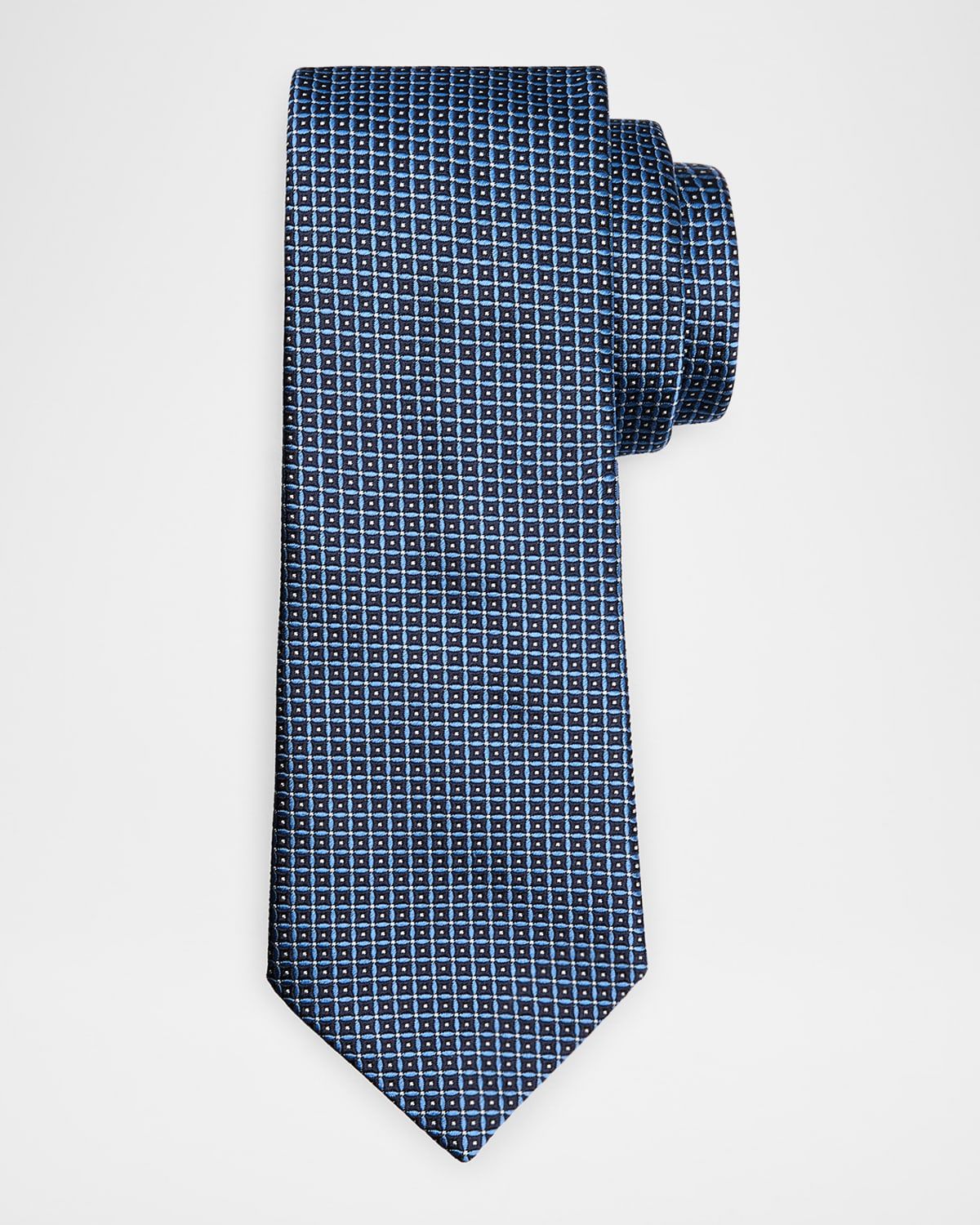 Men & apos;s Micro-Square Silk Tie