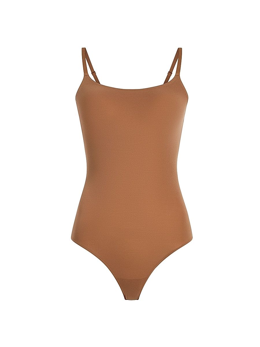 Women's Knit Ballet Cami Bodysuit - Brown