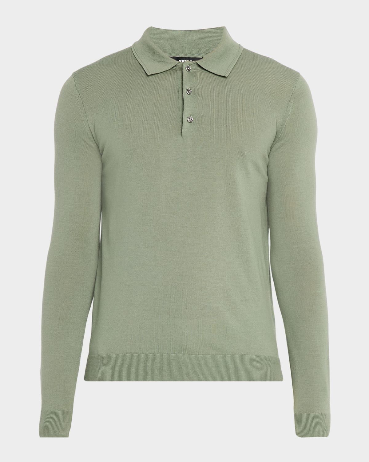 Men & apos;s Trafford Merino Wool Long-Sleeve Polo Shirt