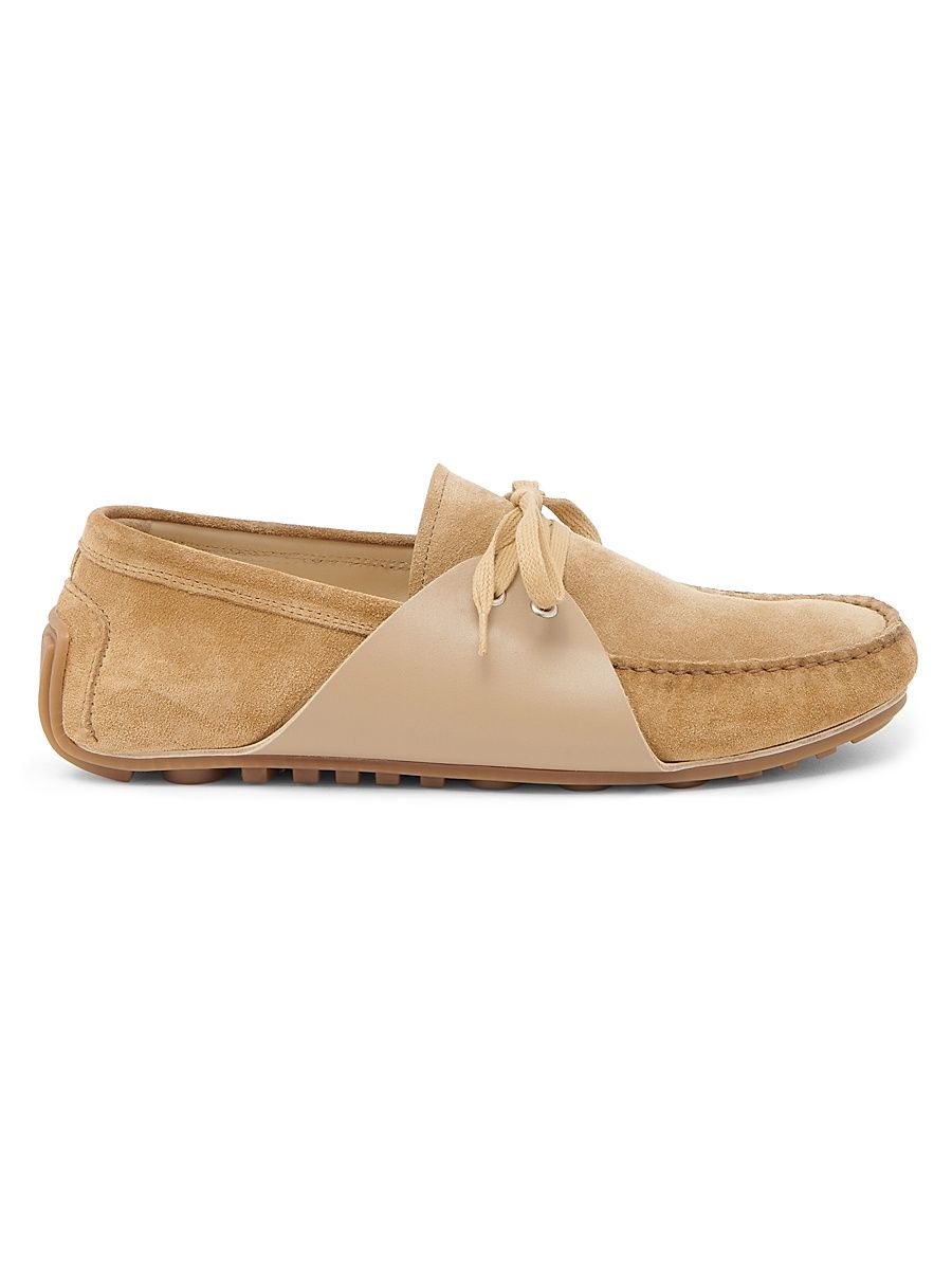 Men's Suede Driving Loafers - Beige - Size 11