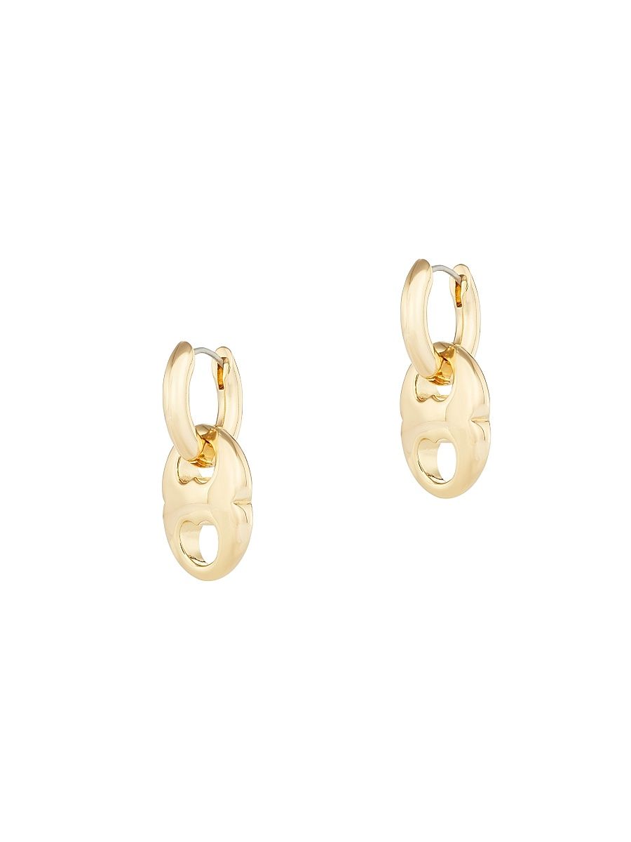 Women's Gemini 18K-Gold-Plated Drop Earrings - Light Brass