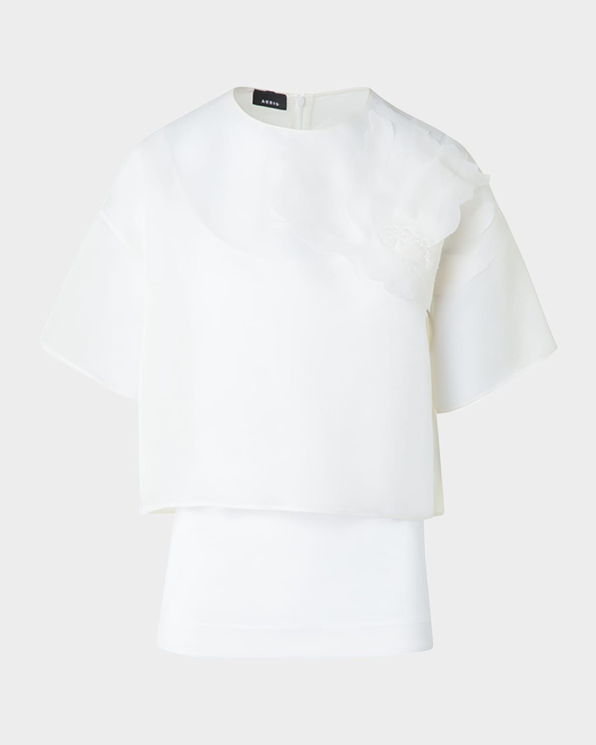 3D Anemone Silk Organza Blouse