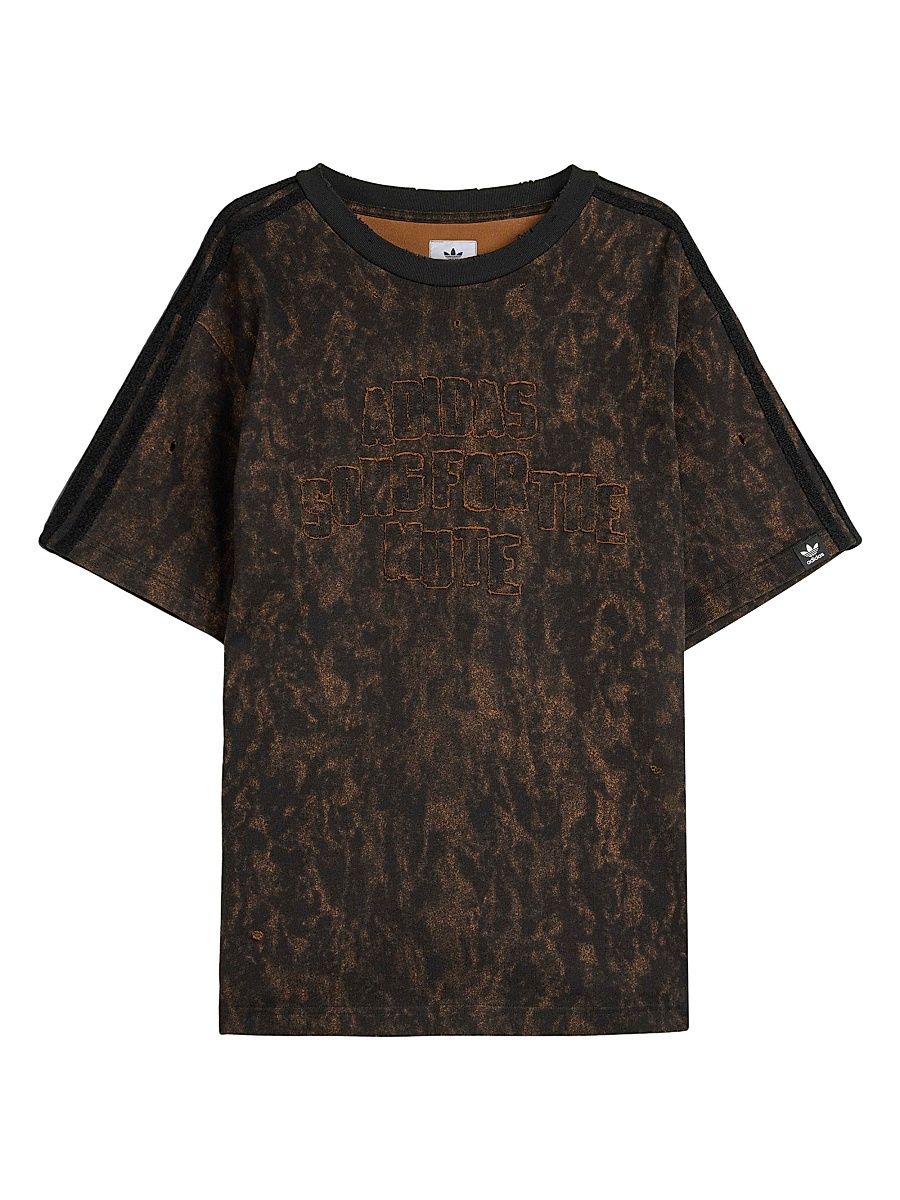 Men's adidas x SFTM ADI006 Logo-Embroidered Cotton Crewneck T-Shirt - Stone Khaki - Size Medium