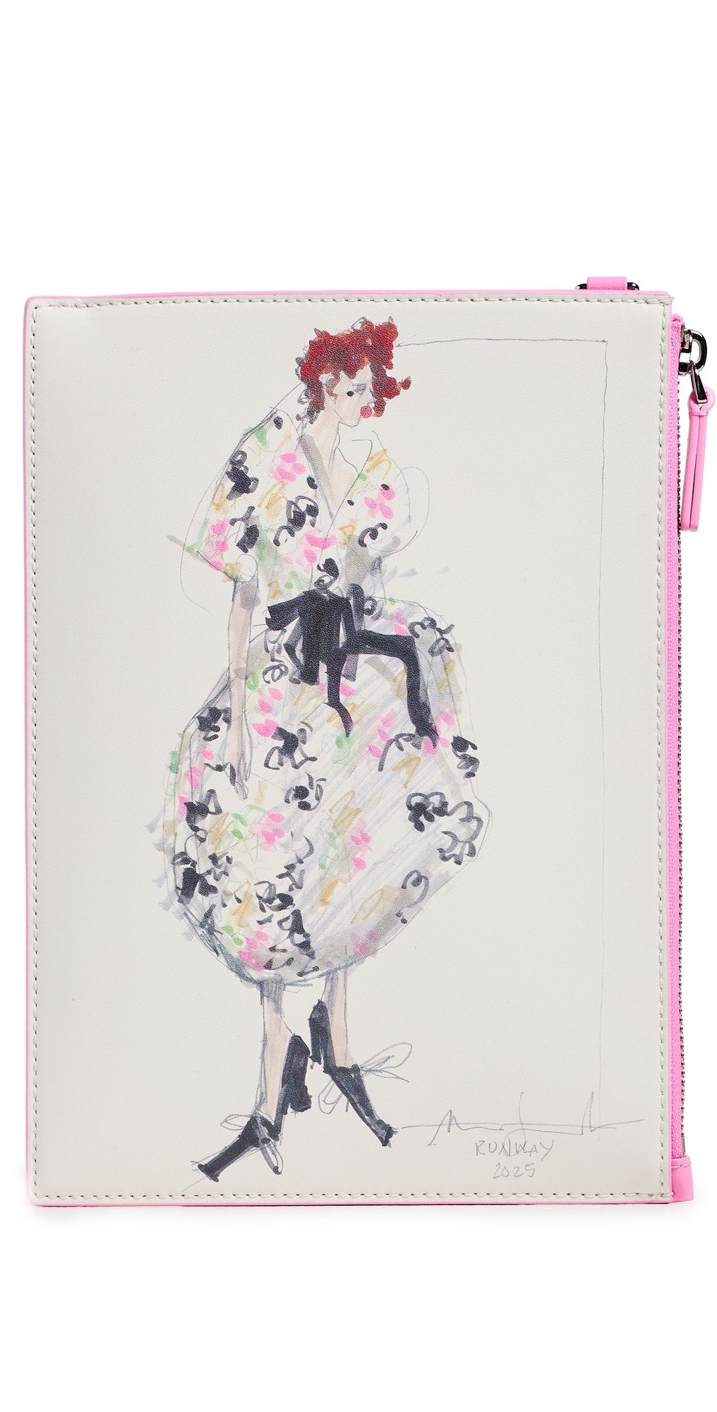 Marc Jacobs The Runway Illustration Wristlet Ribbon Pink One Size