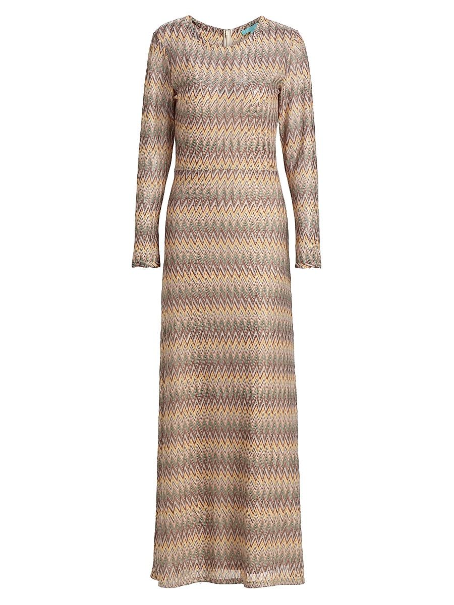 Women's Lily Zigzag Maxi Dress - Size Large