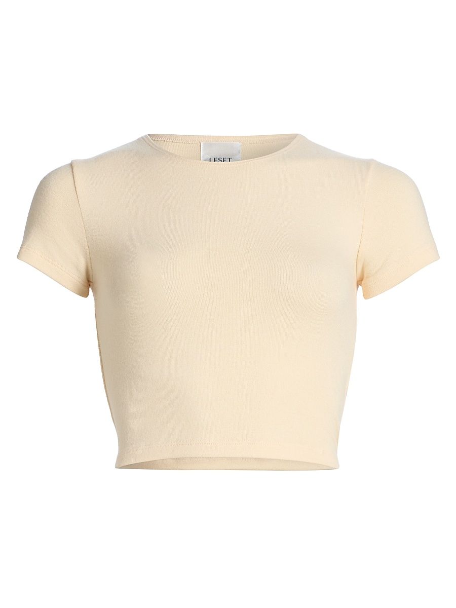 Women's Lauren Slim-Fit Crop T-Shirt - Vanilla - Size XL