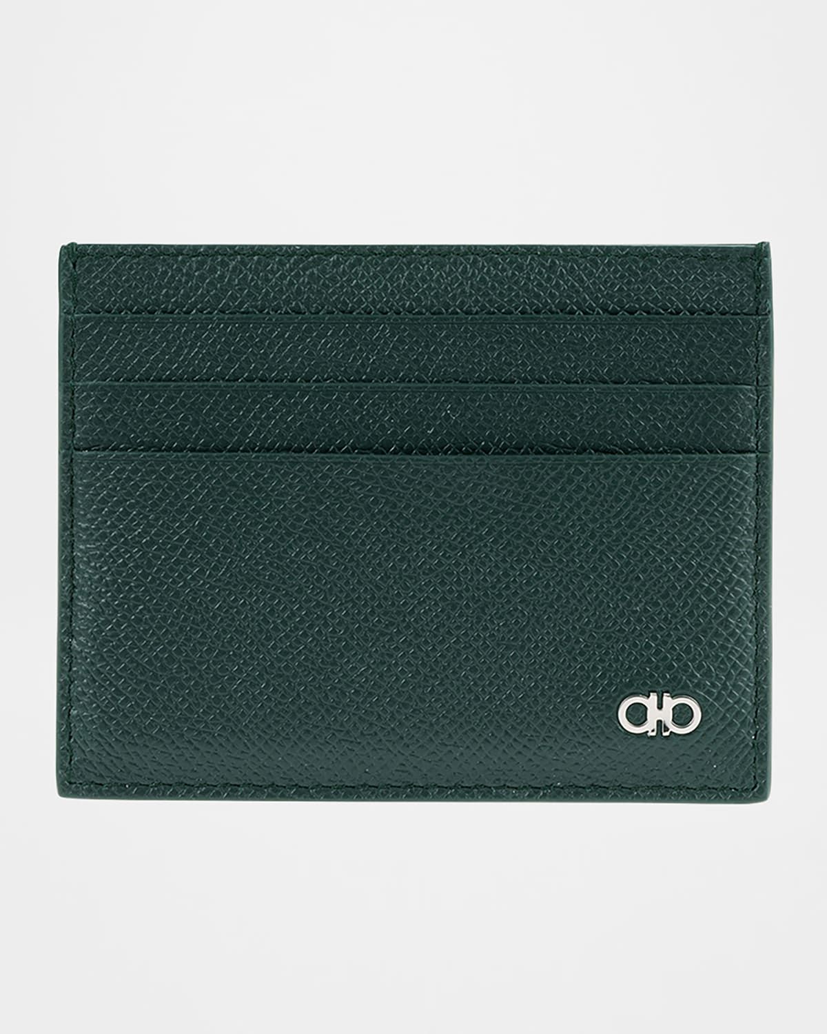 Men & apos;s Micro-Gancio Leather Card Case