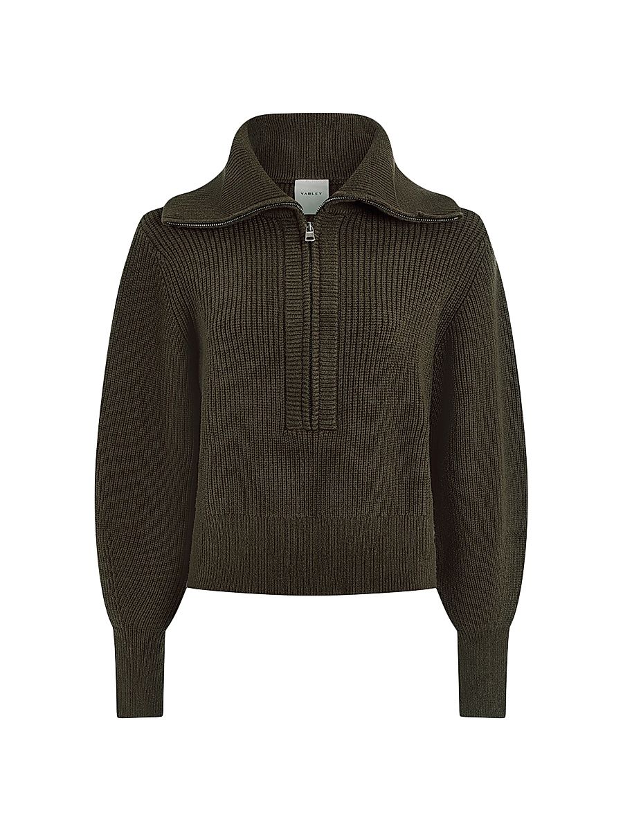 Women's Maura Half-Zip Sweater - Olive Night - Size Large
