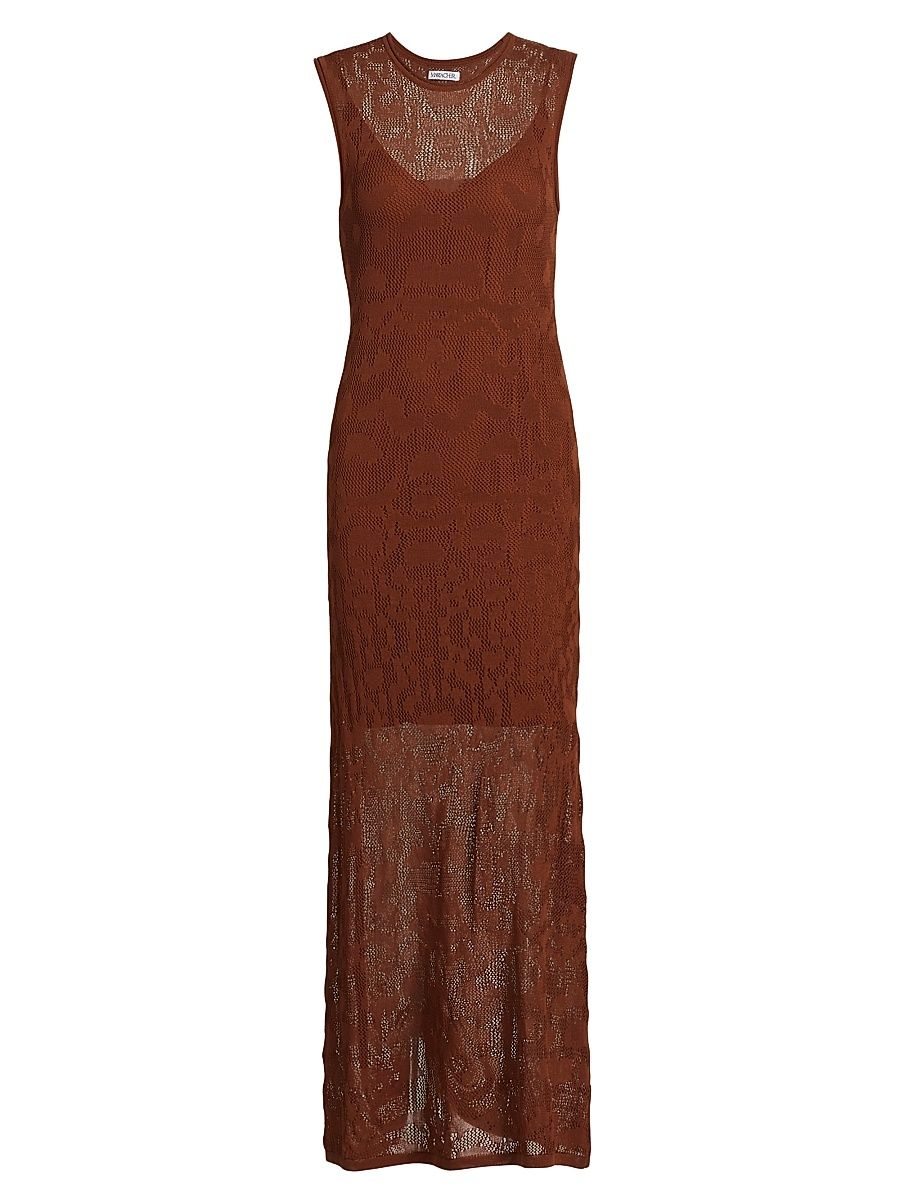 Women's Cervantes Leah Textured Knit Maxi Dress - Brown - Size Small