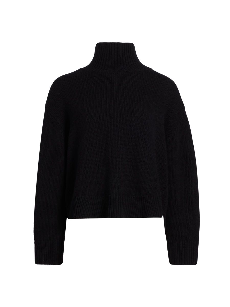 Nili Lotan Women's Omaria Wool Turtleneck Sweater - Black - Size XL