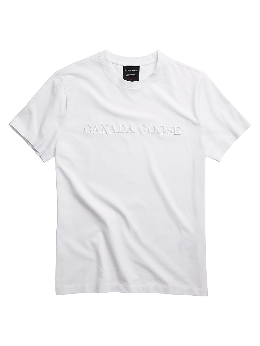 Men's Emersen Embroidered Cotton T-Shirt - White - Size XL