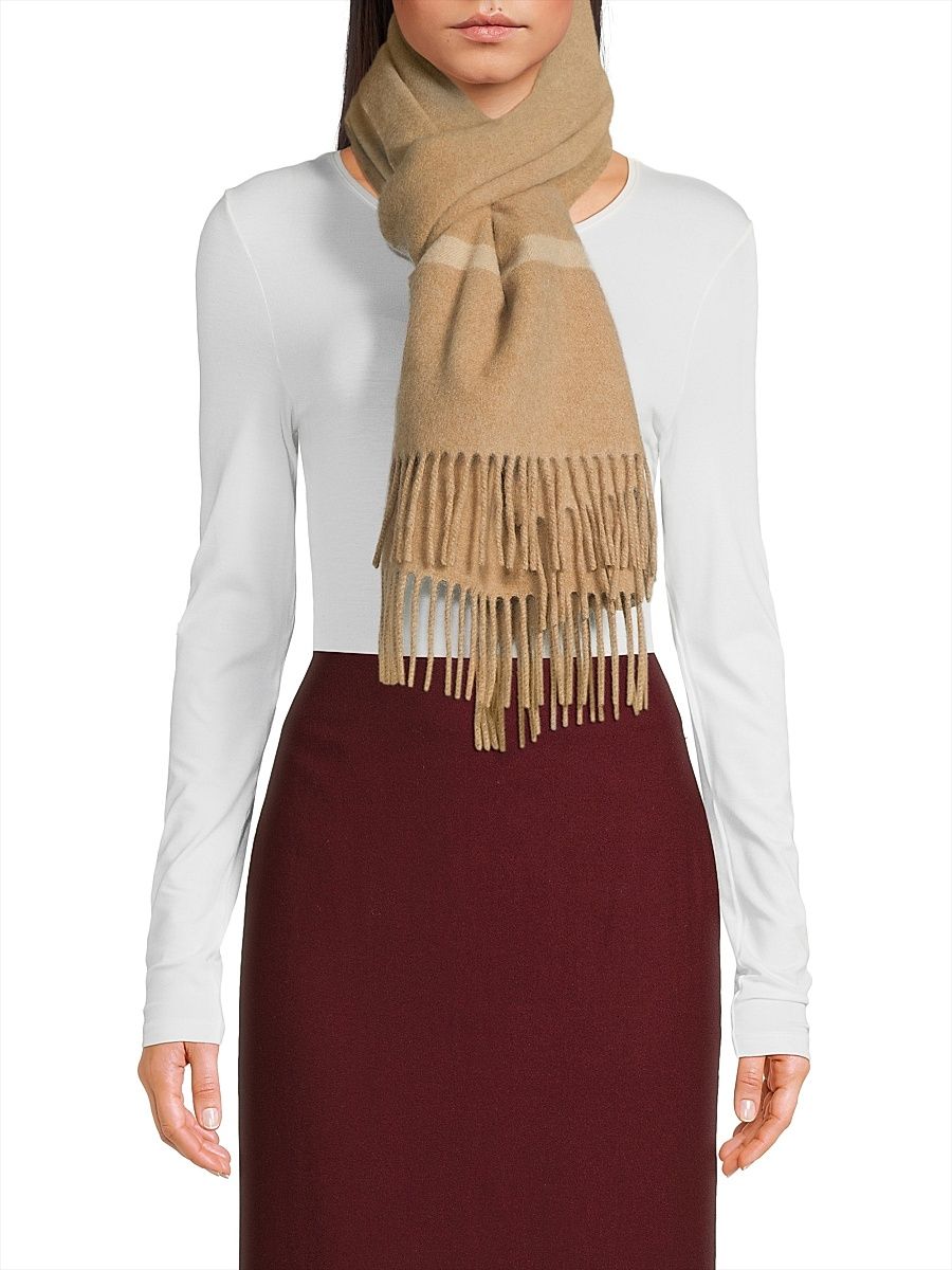 Women's G. Twelve Baby Cashmere Scarf - Golden Wheat Melange