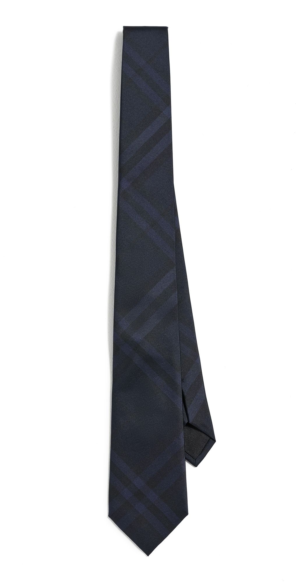 Burberry Manston Check Silk Tie Ocean Blue One Size