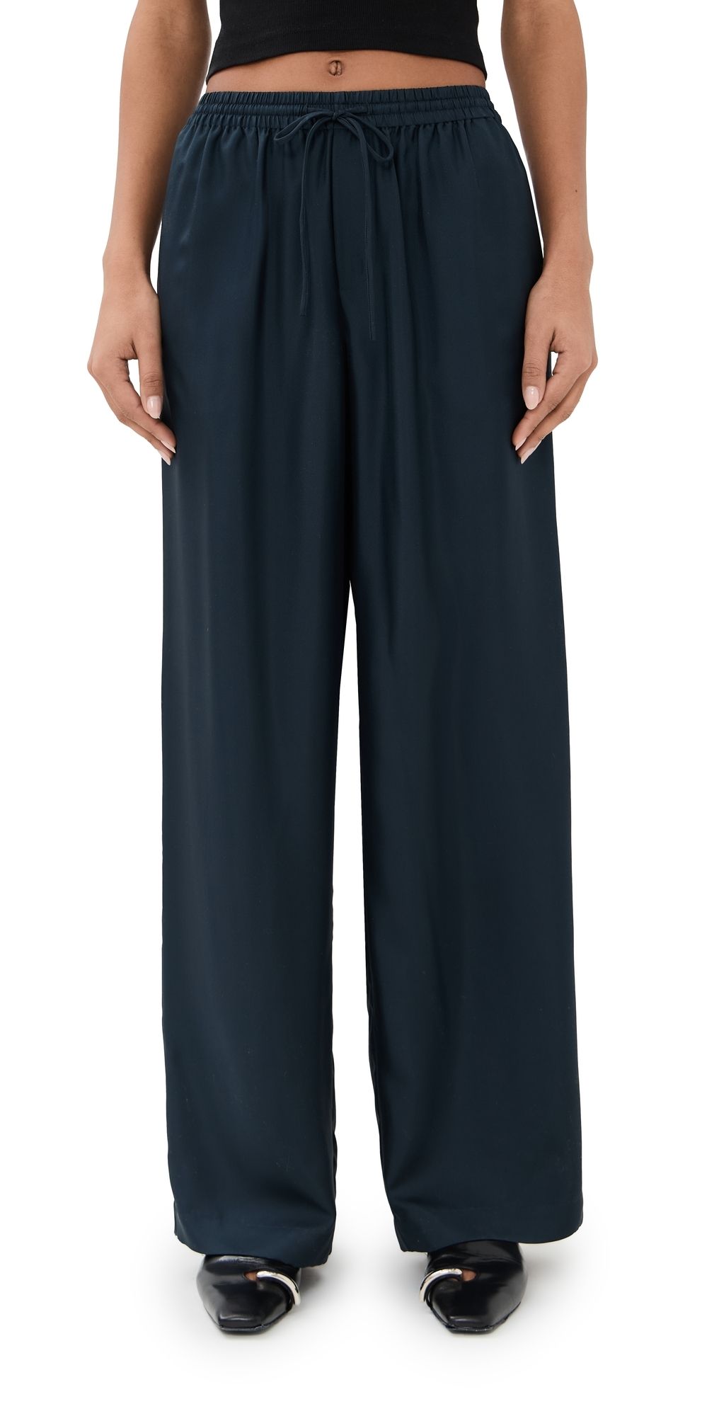 Róhe Relaxed Silk Trousers Storm 36